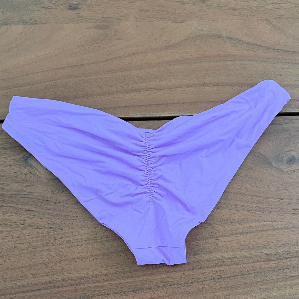 BECCA Lilac Ruched Bikini Bottom